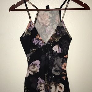 Flower print maxi dress